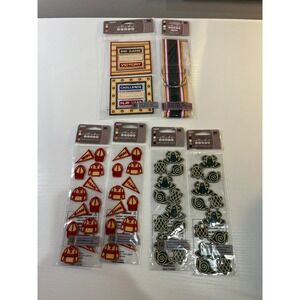 EK Success Sticko Preppy Embroidered Stickers Ribbon Set Rugby Icons STS0208